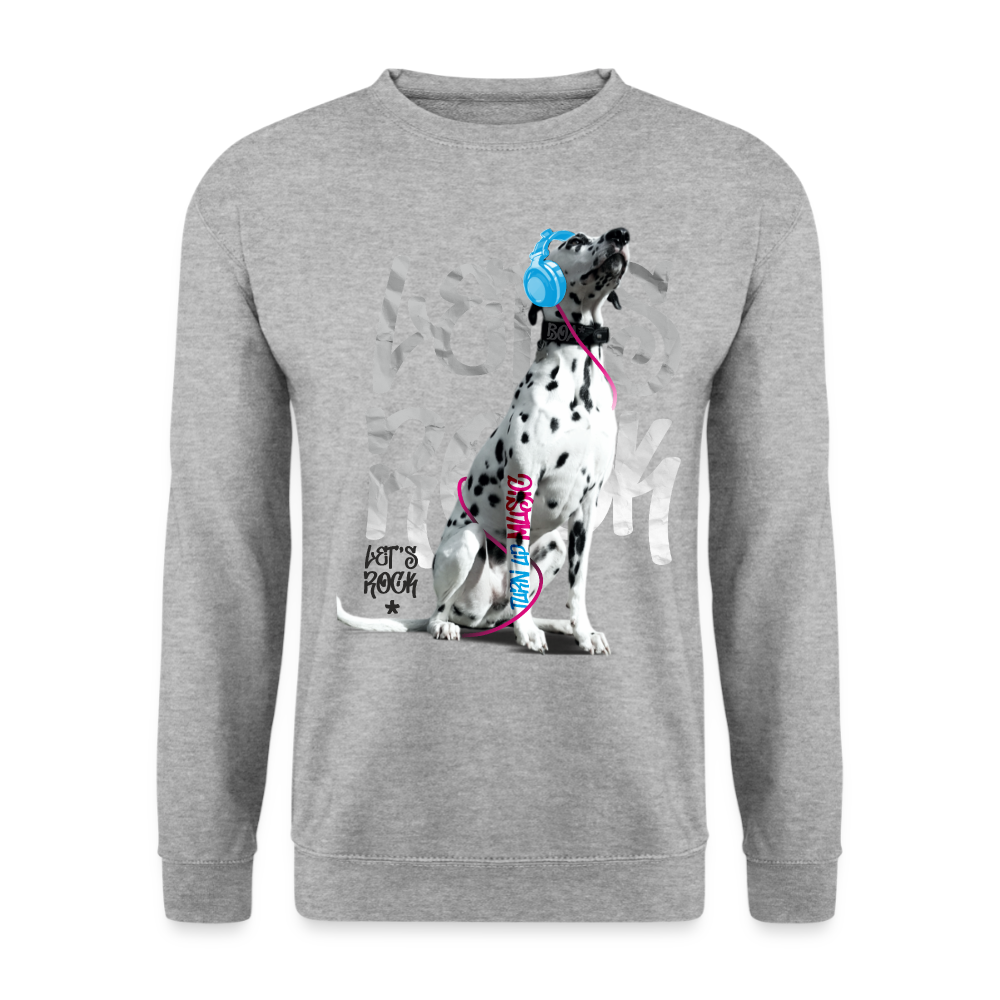 Boa's Classic Pullover Let's Rock - Weißgrau meliert