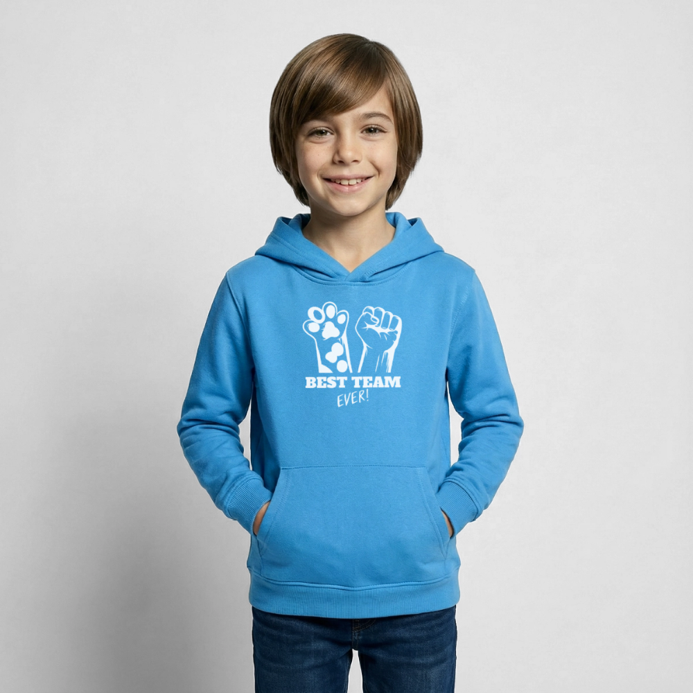 Best Team Ever  Hoodie White Edition - Meeresblau