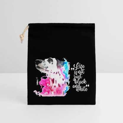Boa´s Baumwollbeutel Life is not just black and white Edition White - Schwarz
