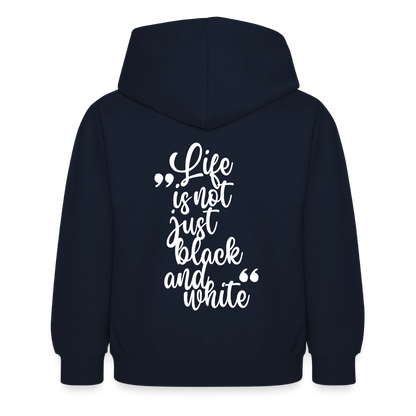LiNBW. Crew Hoodie Life is not just black and white Edition White - LiNBW.