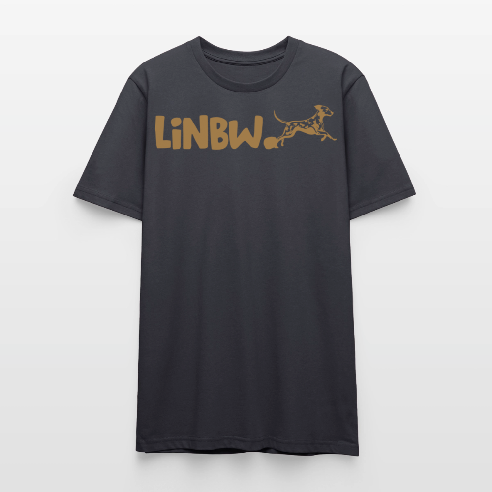 LiNBW. Unisex T-Shirt Premium Crew Brown Edition Life is not just black and white - Dunkles Graublau
