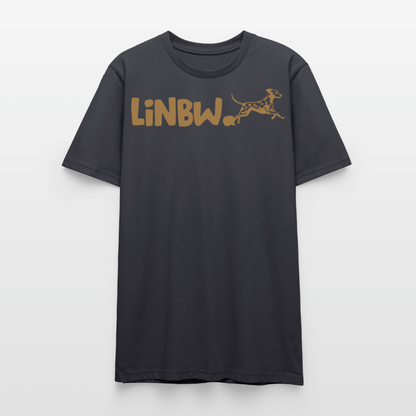 LiNBW. Unisex T-Shirt Premium Crew Brown Edition Life is not just black and white - Dunkles Graublau