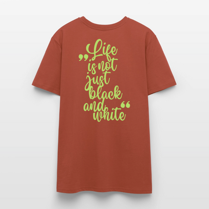 LiNBW. Unisex T-Shirt Premium Crew Green Edition Life is not just black and white - LiNBW.
