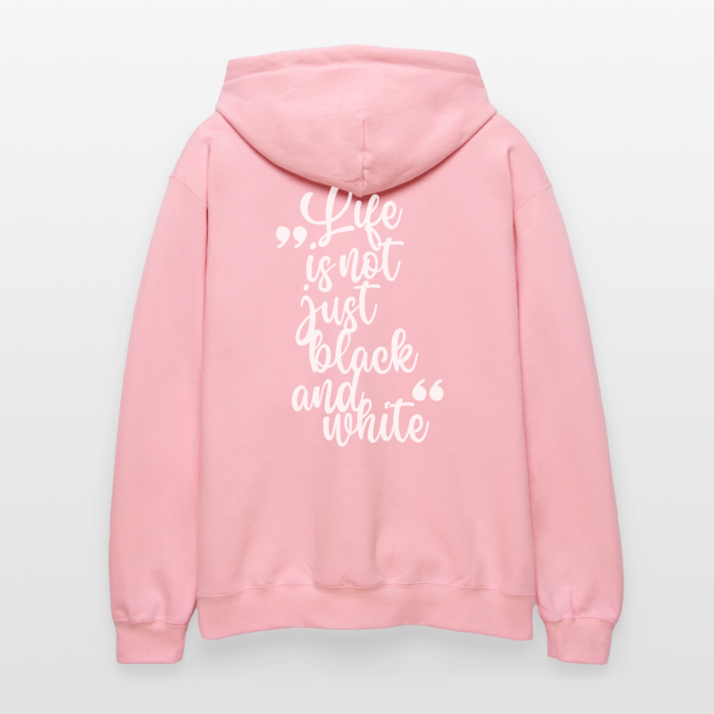 LiNBW. Crew Hoodie White Edition Life is not just black and white - Hellrosa