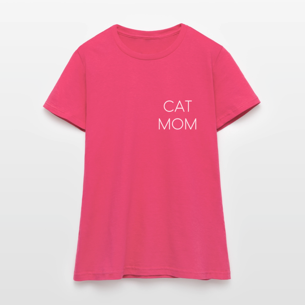 Pedro's T-Shirt CAT MOM Stolzes Personal einer Katze White Edition - Azalea