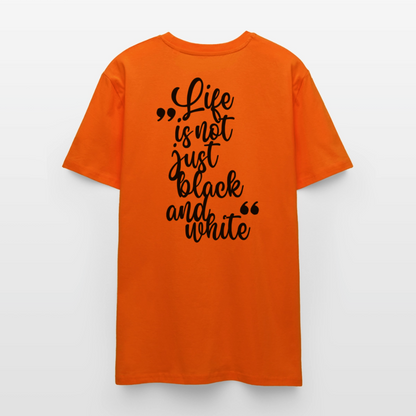 LiNBW. Unisex T-Shirt Premium Crew Black Edition Life is not just black and white - LiNBW.