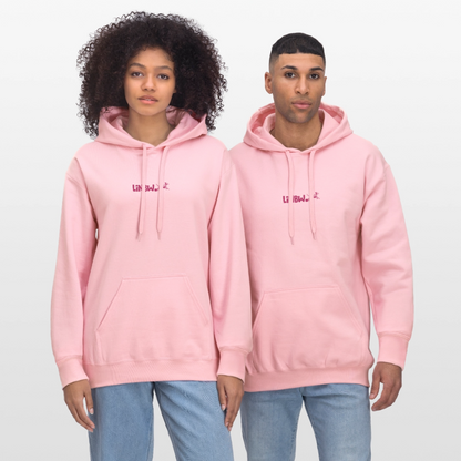 LiNBW. Crew Hoodie Pink Edition Life is not just black and white - Hellrosa