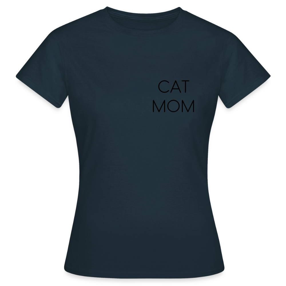 Pedro's T-Shirt CAT MOM Stolzes Personal einer Katze Black Edition - Navy