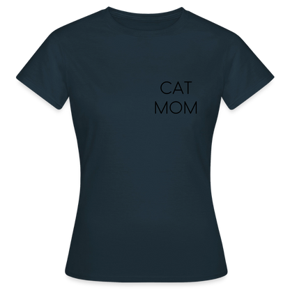 Pedro's T-Shirt CAT MOM Stolzes Personal einer Katze Black Edition - Navy