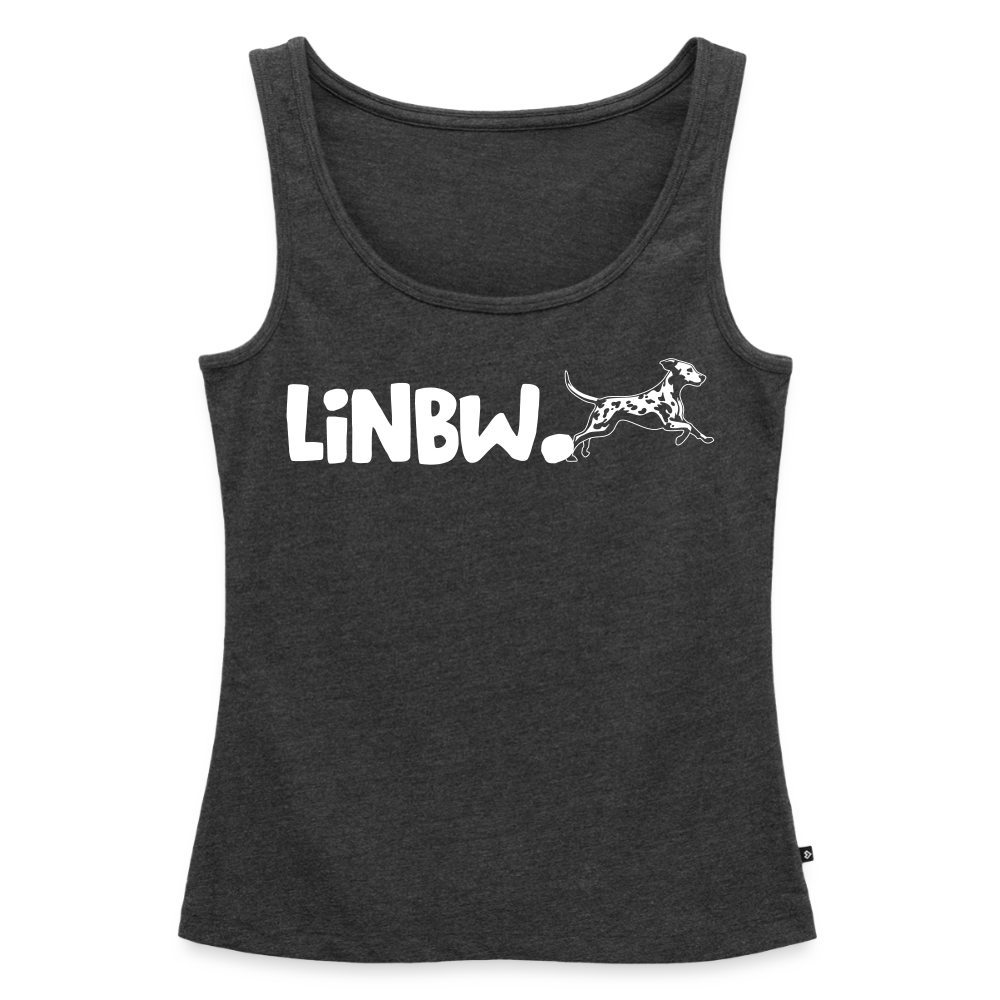 LiNBW. Tank Top Premium White Edition Life is not just black and white - Anthrazit meliert