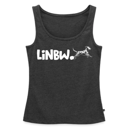 LiNBW. Tank Top Premium White Edition Life is not just black and white - Anthrazit meliert