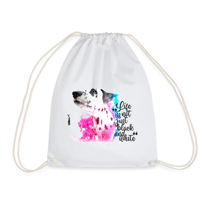 Boa´s Turnbeutel Splash Life is not just black and white Edition Black - Weiß