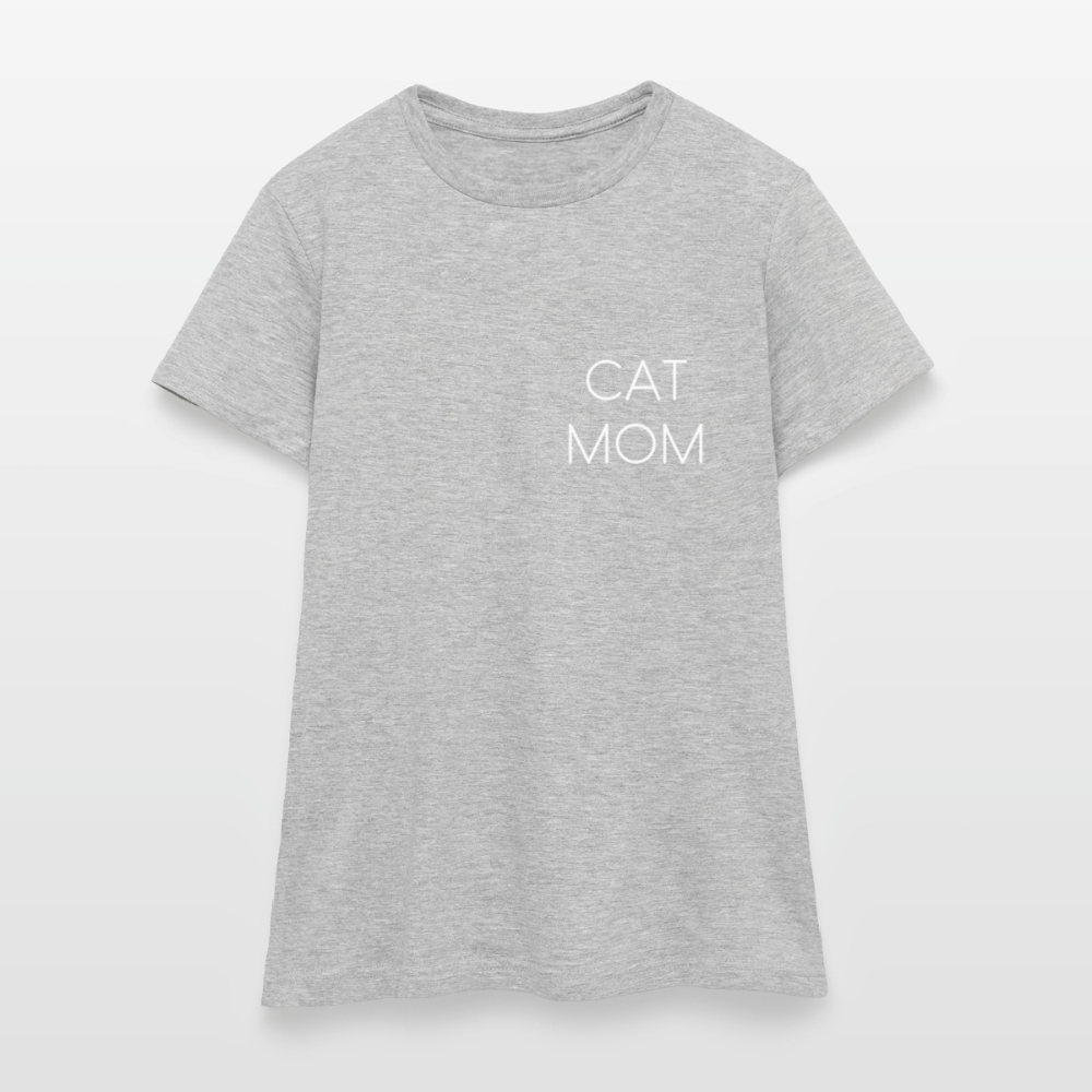 Pedro's T-Shirt CAT MOM Stolzes Personal einer Katze White Edition - Grau meliert