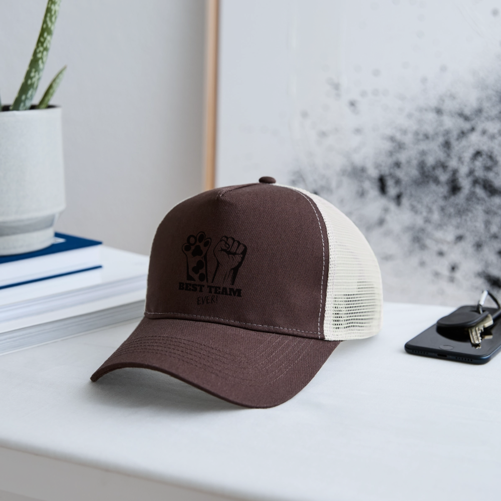 Best Team Ever Trucker Cap - Braun/Beige