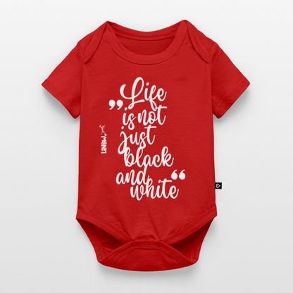 Life is not just black and white Kurzarm-Body White Edition - Rot