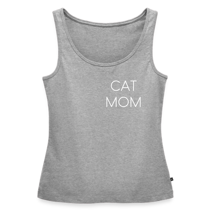 Pedro´s Tank Top Premium Stolzes Personal einer Katze CAT MOM Black Edition - Grau meliert
