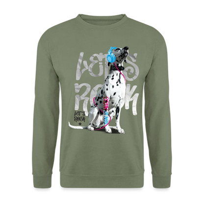 Boa's Classic Pullover Let's Rock - Armeegrün