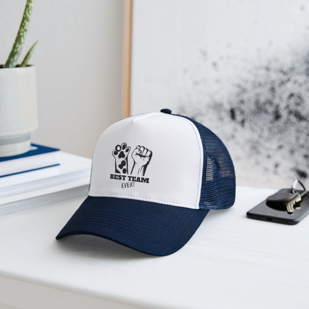 Best Team Ever Trucker Cap - Weiß/Navy