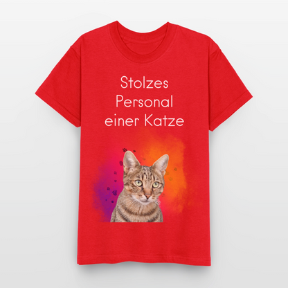 Pedro's T-Shirt Stolzes Personal einer Katze White Edition - LiNBW.
