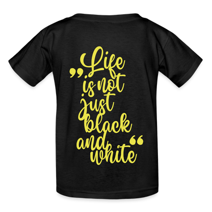LiNBW. Crew T-Shirt Yellow Edition Life is not just black and white - Schwarz