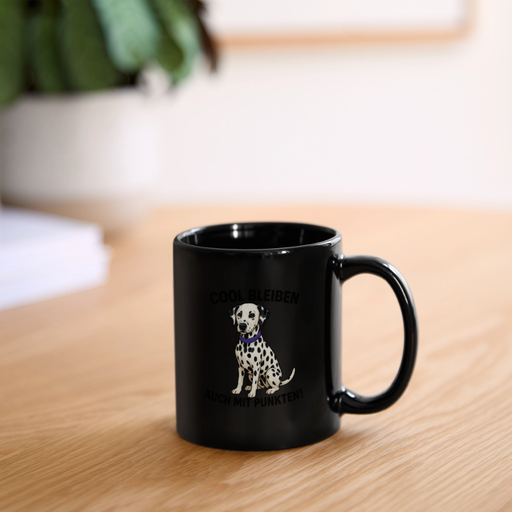 Davina´s Keramiktasse Cool bleiben auch mit Punkten Black Edition - LiNBW.