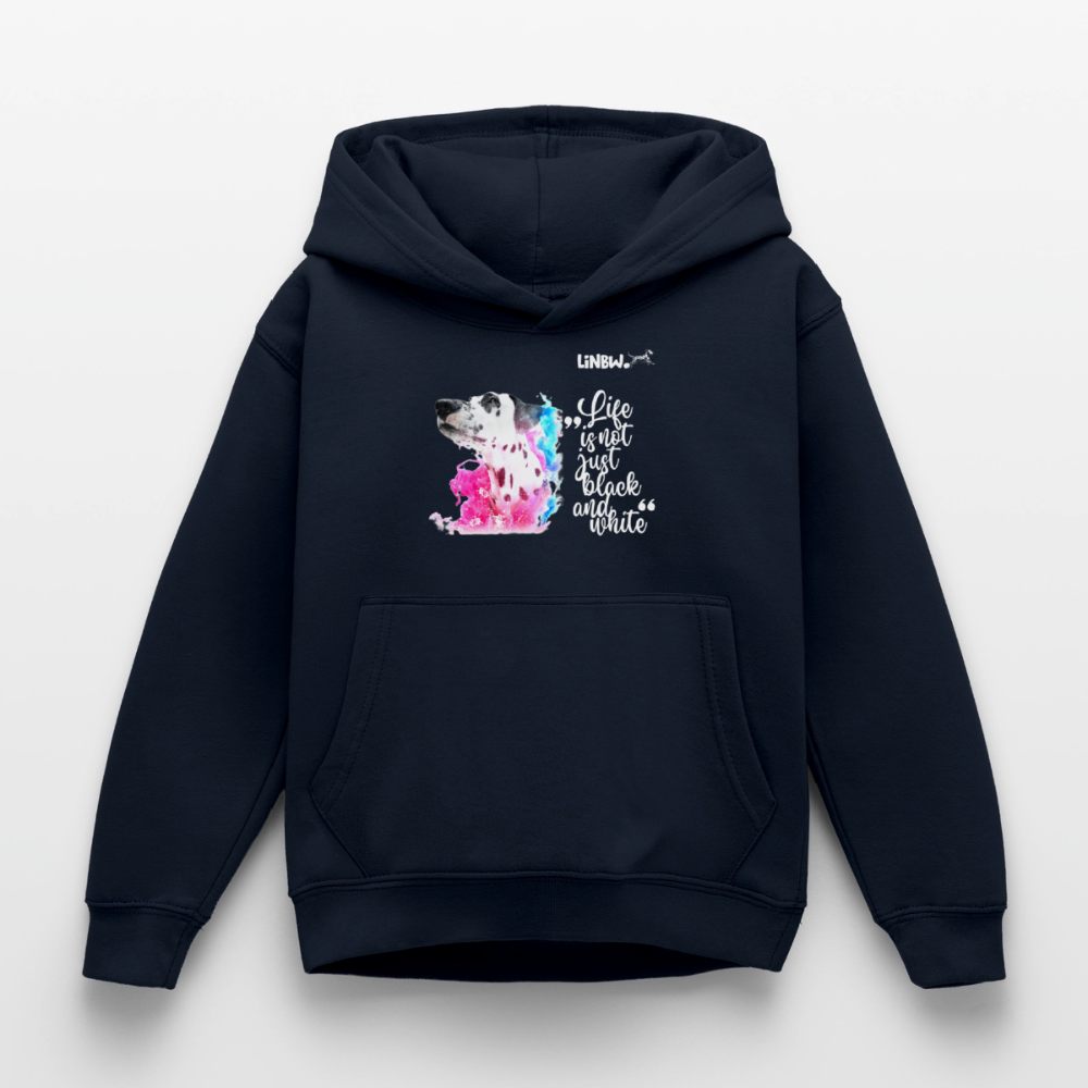 Boa's Hoodie Splash Life is not just black and white Edition White - Navy