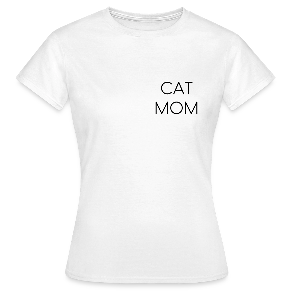 Pedro's T-Shirt CAT MOM Stolzes Personal einer Katze Black Edition - Weiß