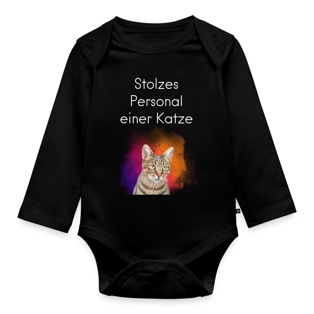 Pedro´s Langarm-Body Stolzes Personal einer Katze White Edition - LiNBW.