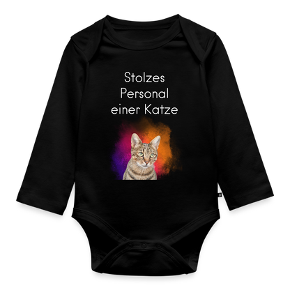 Pedro´s Langarm-Body Stolzes Personal einer Katze White Edition - LiNBW.