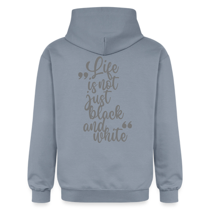 LiNBW. Crew Hoodie Grey Edition Life is not just black and white - Blau