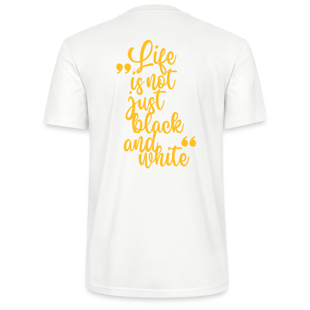 LiNBW. Unisex T-Shirt Premium Crew Yellow Edition Life is not just black and white - LiNBW.