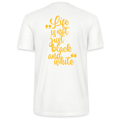 LiNBW. Unisex T-Shirt Premium Crew Yellow Edition Life is not just black and white - LiNBW.