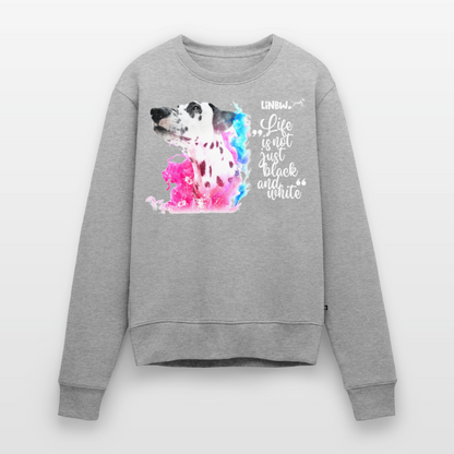 Boa's Pullover Splash Life is not just black and white Edition White - Grau meliert