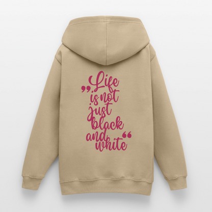 LiNBW. Crew Hoodie Life is not just black and white Edition Pink - LiNBW.