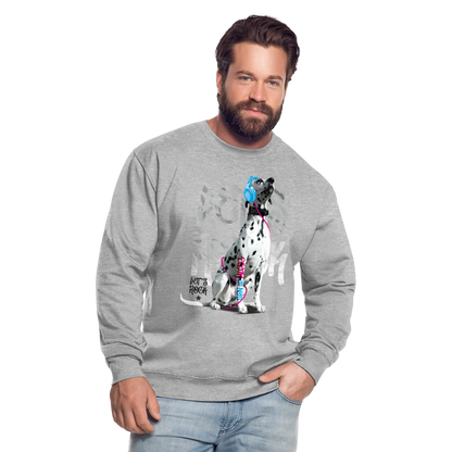 Boa's Classic Pullover Let's Rock - Weißgrau meliert