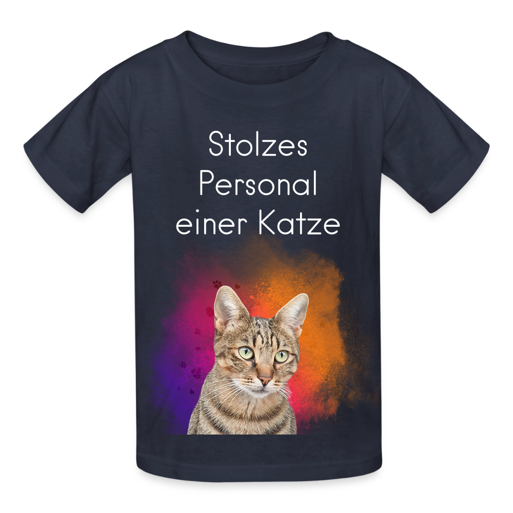 Pedro's T-Shirt Stolzes Personal einer Katze White Edition - LiNBW.