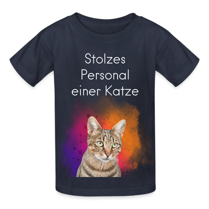 Pedro's T-Shirt Stolzes Personal einer Katze White Edition - LiNBW.