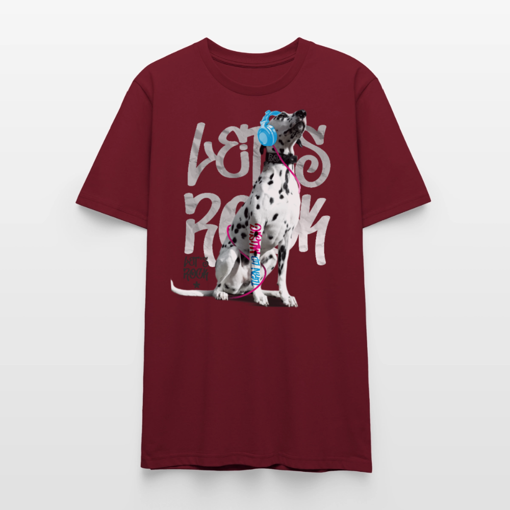 Boa's Unisex T-Shirt Premium Let's Rock - Burgunderrot