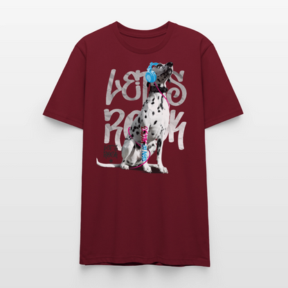 Boa's Unisex T-Shirt Premium Let's Rock - Burgunderrot