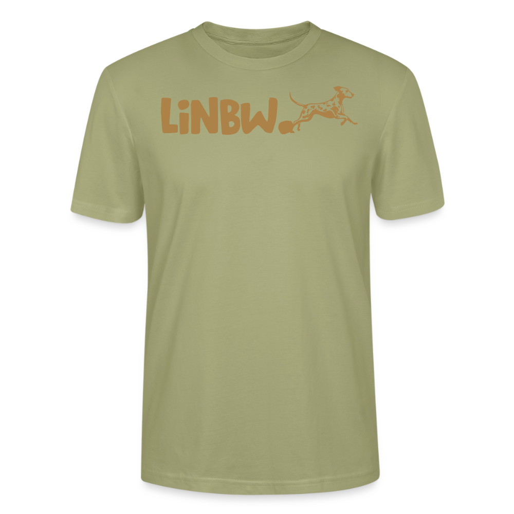 LiNBW. Unisex T-Shirt Premium Crew Brown Edition Life is not just black and white - Nebelgrün
