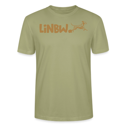 LiNBW. Unisex T-Shirt Premium Crew Brown Edition Life is not just black and white - Nebelgrün