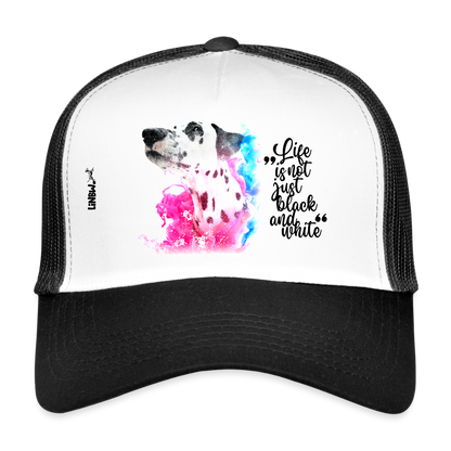 Boa´s Trucker Cap Splash Life is not just black and white Edition Black - Weiß/Schwarz
