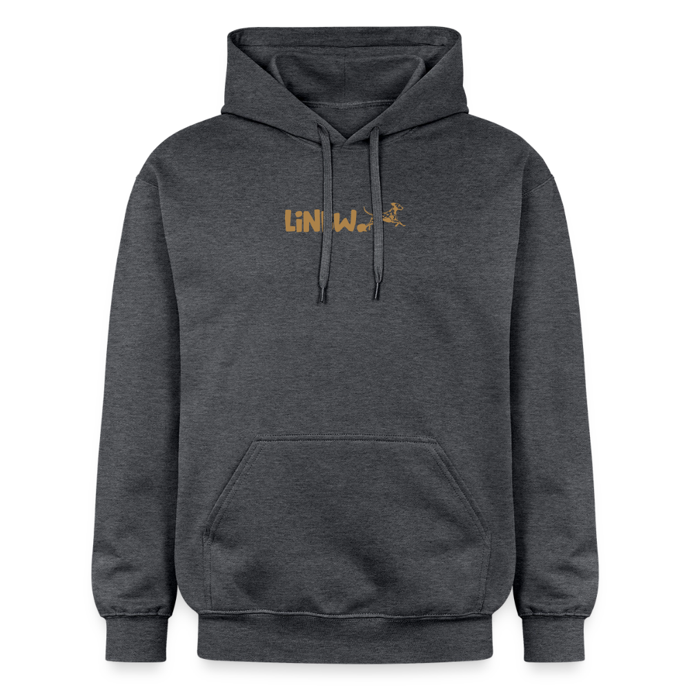 LiNBW. Crew Hoodie Brown Edition Life is not just black and white - Dunkelgrau meliert