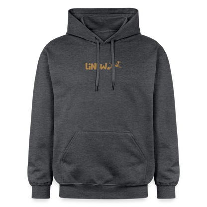 LiNBW. Crew Hoodie Brown Edition Life is not just black and white - Dunkelgrau meliert