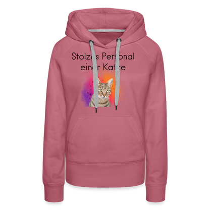 Pedro's Hoodie Stolzes Personal einer Katze Black Edition - Malve