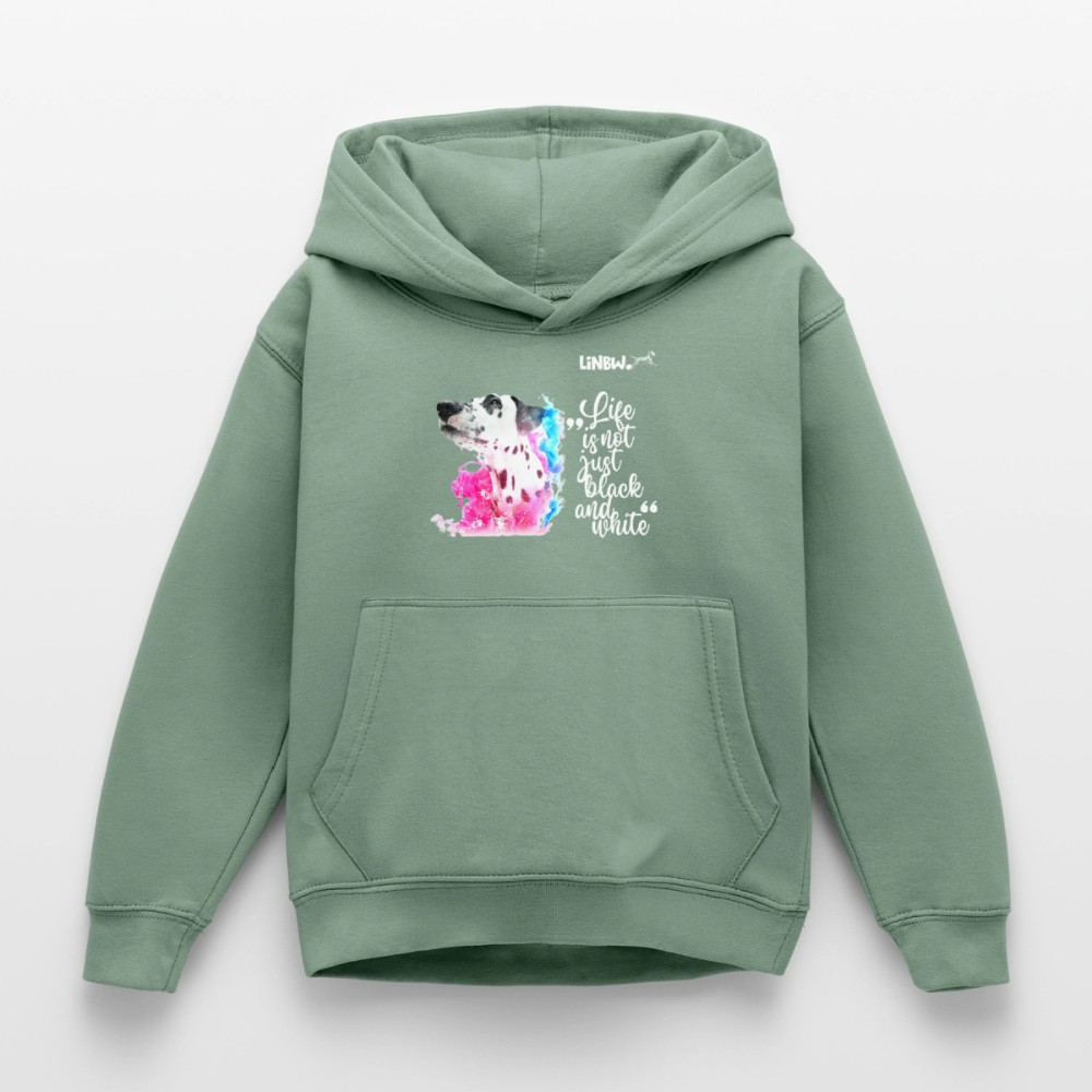 Boa's Hoodie Splash Life is not just black and white Edition White - Graugrün