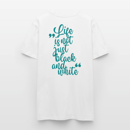 LiNBW. Unisex T-Shirt Premium Crew Blue Edition Life is not just black and white - LiNBW.