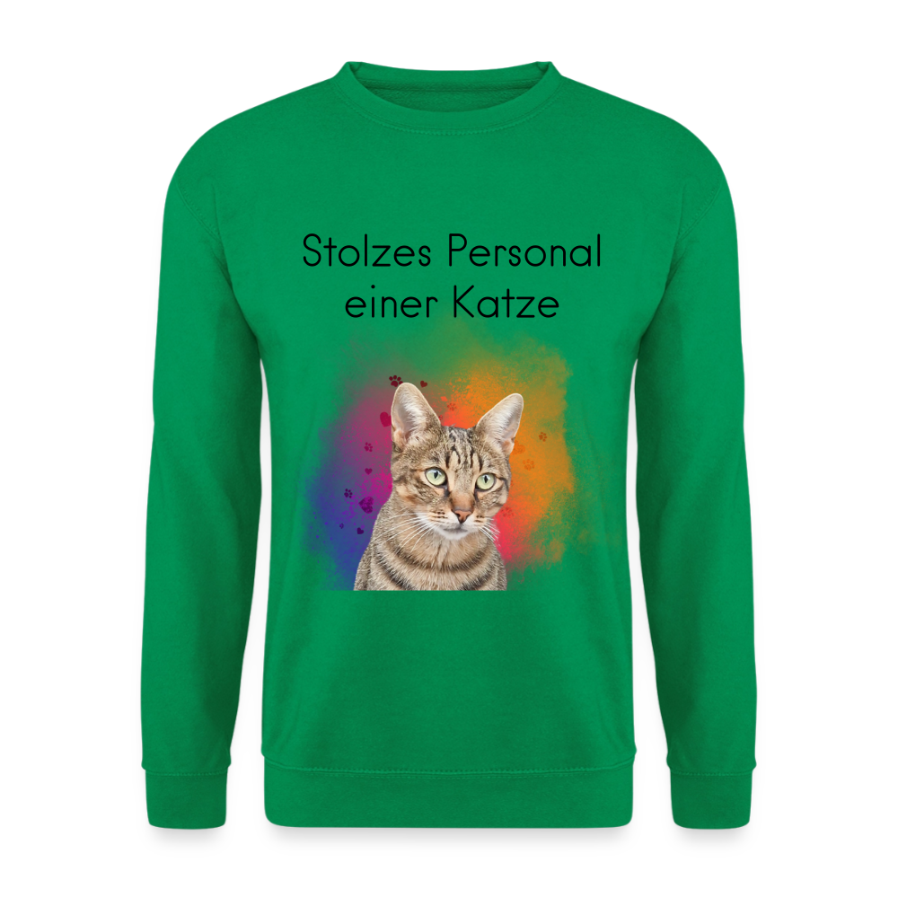 Pedro's Classic Pullover Stolzes Personal einer Katze Black Edition - Kelly Green