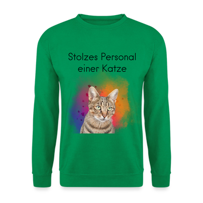 Pedro's Classic Pullover Stolzes Personal einer Katze Black Edition - Kelly Green