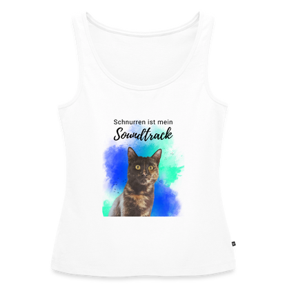 Nala´s Tank Top Premium Schnurren ist mein Soundtrack Black Edition - Weiß